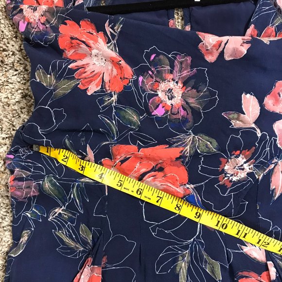 Free People Blue Floral Flowy Mini Dress - Picture 9 of 10